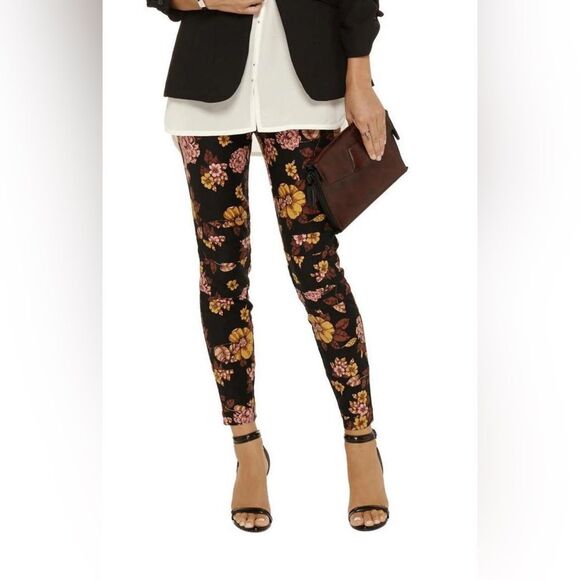 Elizabeth and James Lohmann Floral Skinny Pants Size 6 - Picture 1 of 9